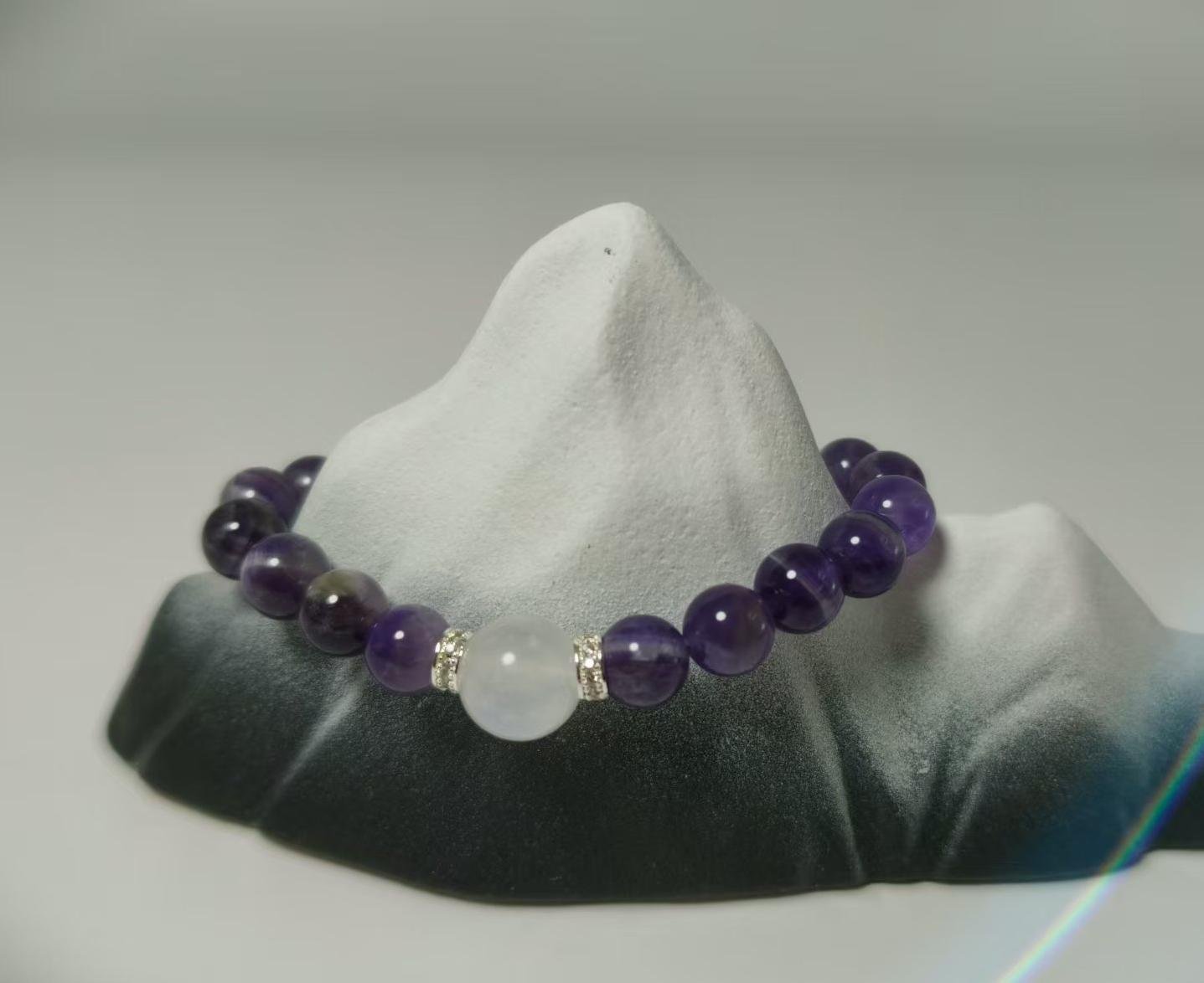 Amethyst Clear Quartz Bracelet - 图片 2