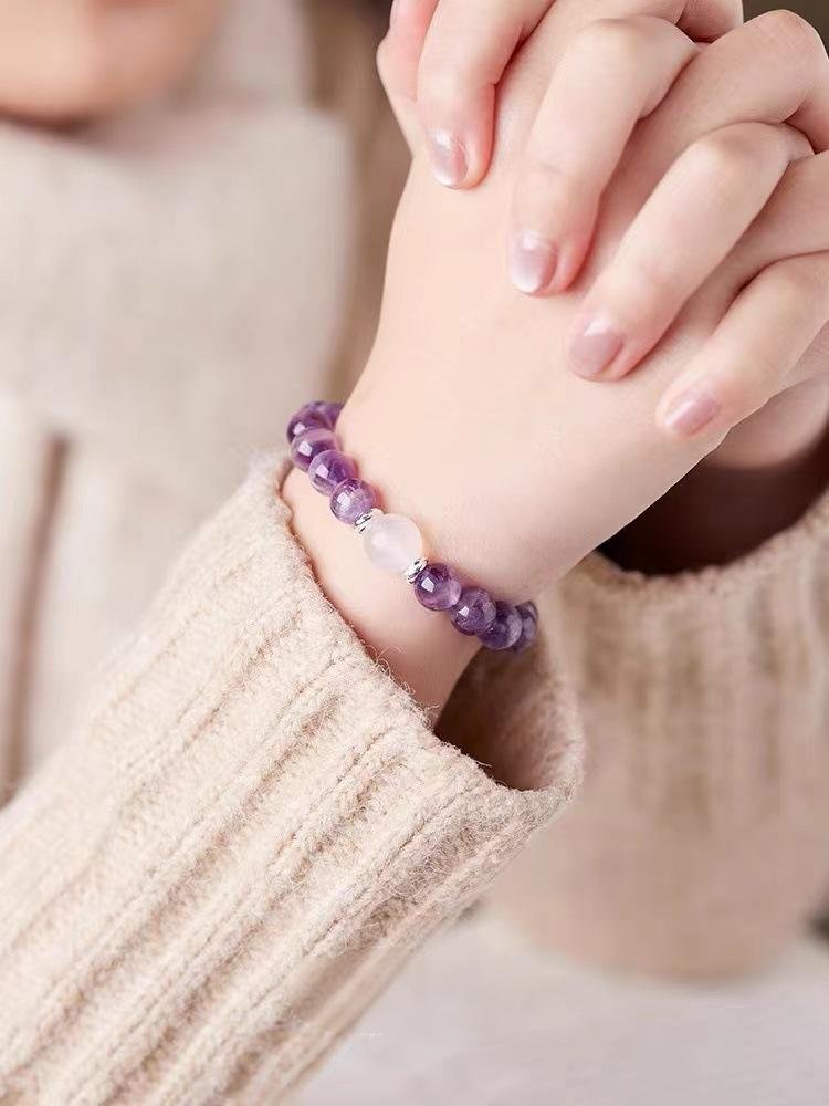 Amethyst Clear Quartz Bracelet - 图片 4