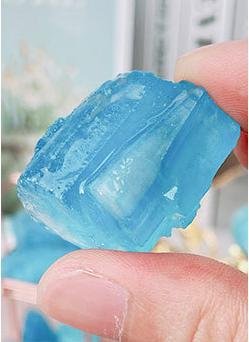 Natural Aquamarine Raw Stone Pendant - 图片 5